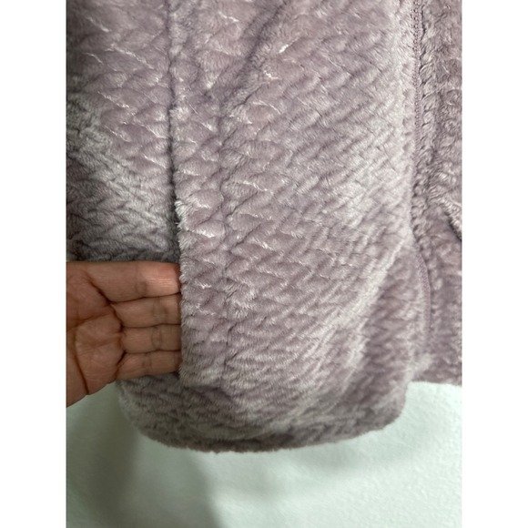 FREE2B Women's Size M Lavender Textured Fleece Zip Up Jacket - Picture 2 of 8